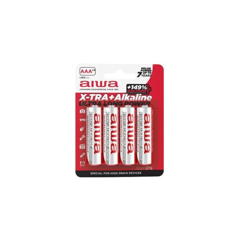 foto del prodotto shindaiwa aiwa batterie alcaline ab aaalr03 4 aa lr03 con capacit di 140 min