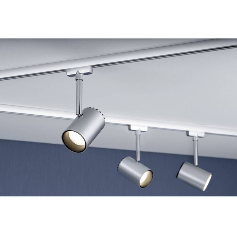 foto del prodotto shine lampada per sistema su binario urail led a montaggio fisso 5 w led monocolore cromo opaco paulmann
