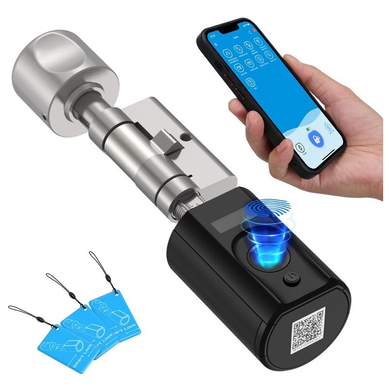 foto del prodotto shining house welock touchebl61 cilindro elettronico smart bluetooth con impronta digitale
