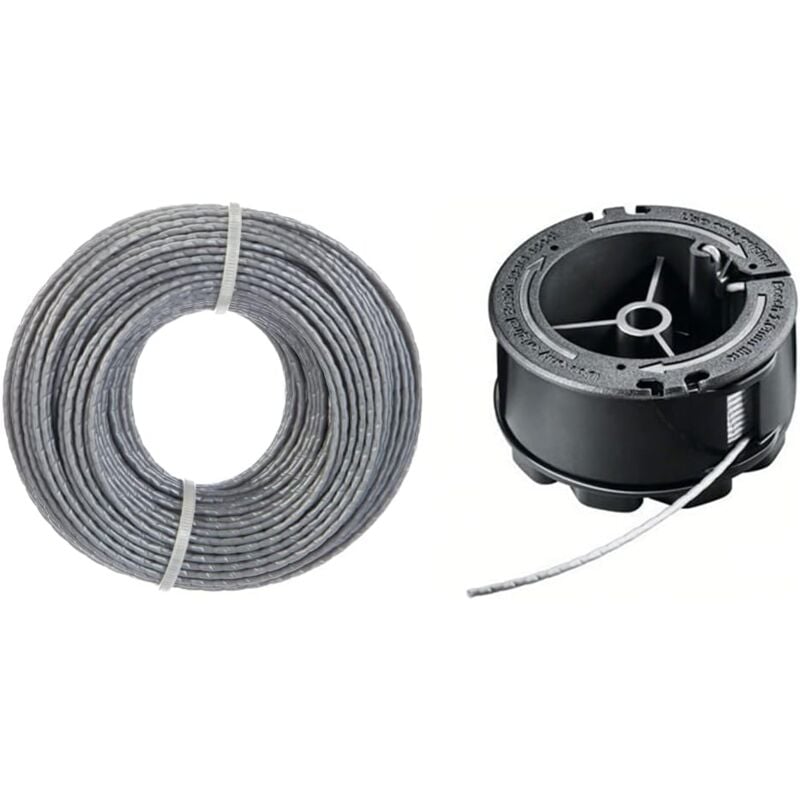 foto del prodotto shmshng bobina per trimmer fai da te per riempire tutte le bobine per trimmer attuali, f016800351 24 m ricarica e bobina di filo integrata per
