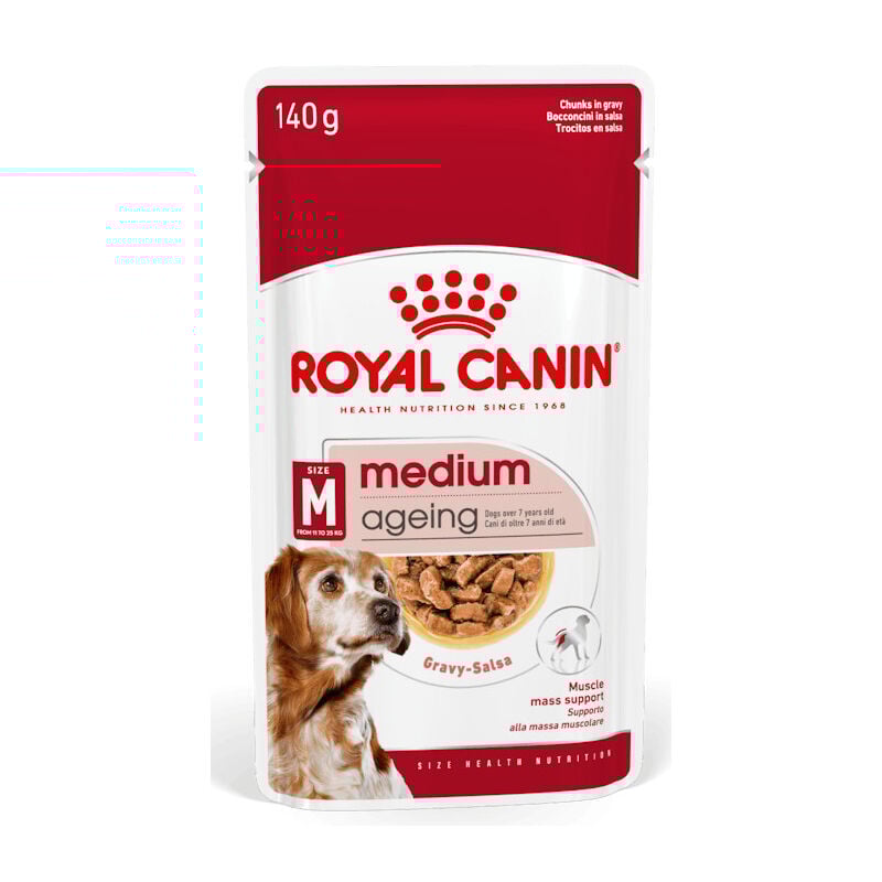 foto del prodotto shn dog medium ageing 10 shn dog medium ageing 10 bustina da 140 gr royal canin
