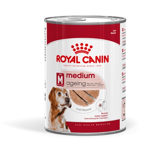 foto del prodotto shn dog medium ageing shn dog medium ageing lattina da 410 gr royal canin