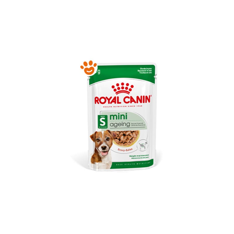 foto del prodotto shn dog mini ageing 8 shn dog mini ageing 8 bustina da 85 gr royal canin