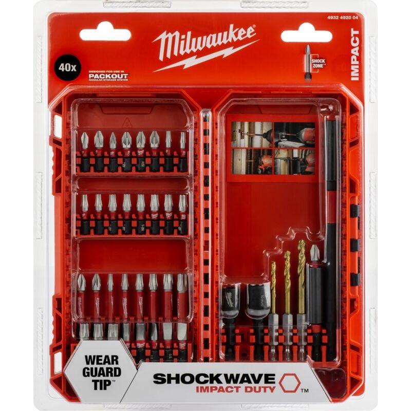 foto del prodotto shockwave bohrer , steckschl ssel und bit set 40 teilig