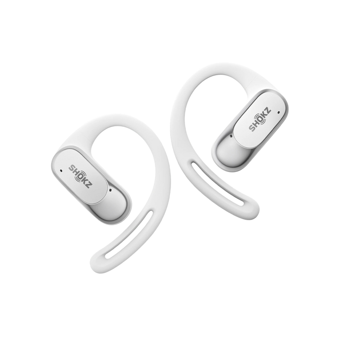 foto del prodotto shokz openfit air, weiss auricolare wireless a clip chiamate musica sport tutti i giorni bluetooth bianco