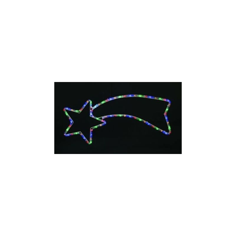 foto del prodotto shopping in rete stella cometa multicolore rgb in tubo luminoso 70 cm natale addobbo uso esterno