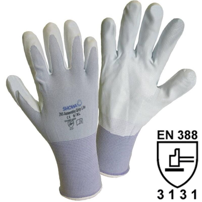 foto del prodotto showa guanti 265 nbr azzurro nitrile ce 2 mis. 8 l cf.10 paia