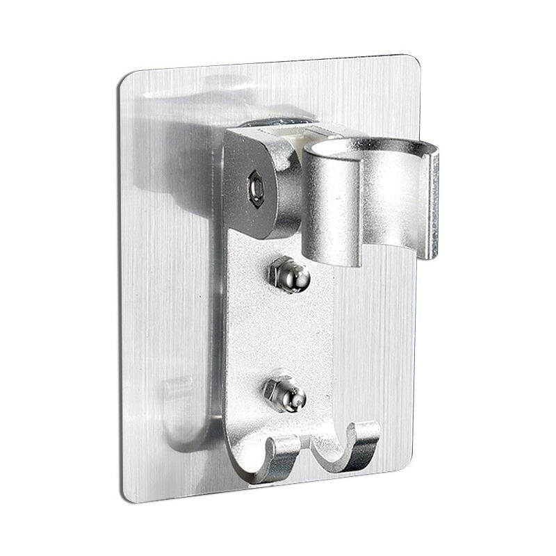 foto del prodotto shower holder, adjustable shower holder, hand shower holder, no need replacement for no drilling hand shower holder, wide angle adjustable hand