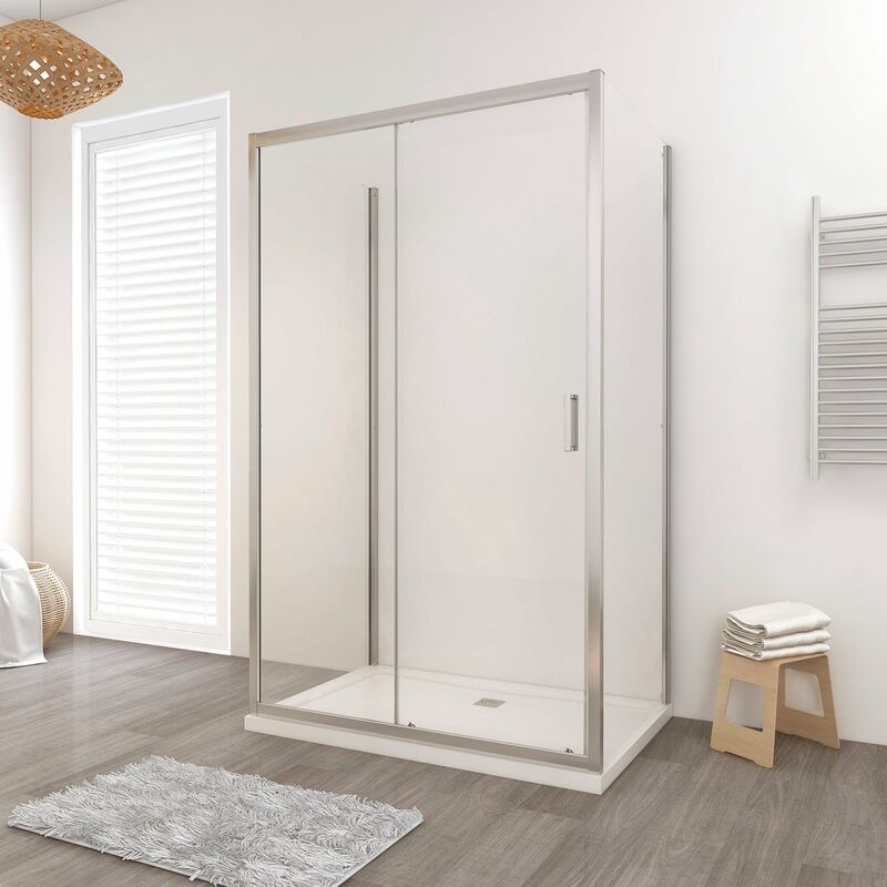 foto del prodotto showerdesign box doccia lisbona porta scorrevole rettangolare 3 lati 120x80x80 cm altezza 190 cm cristallo 6 mm