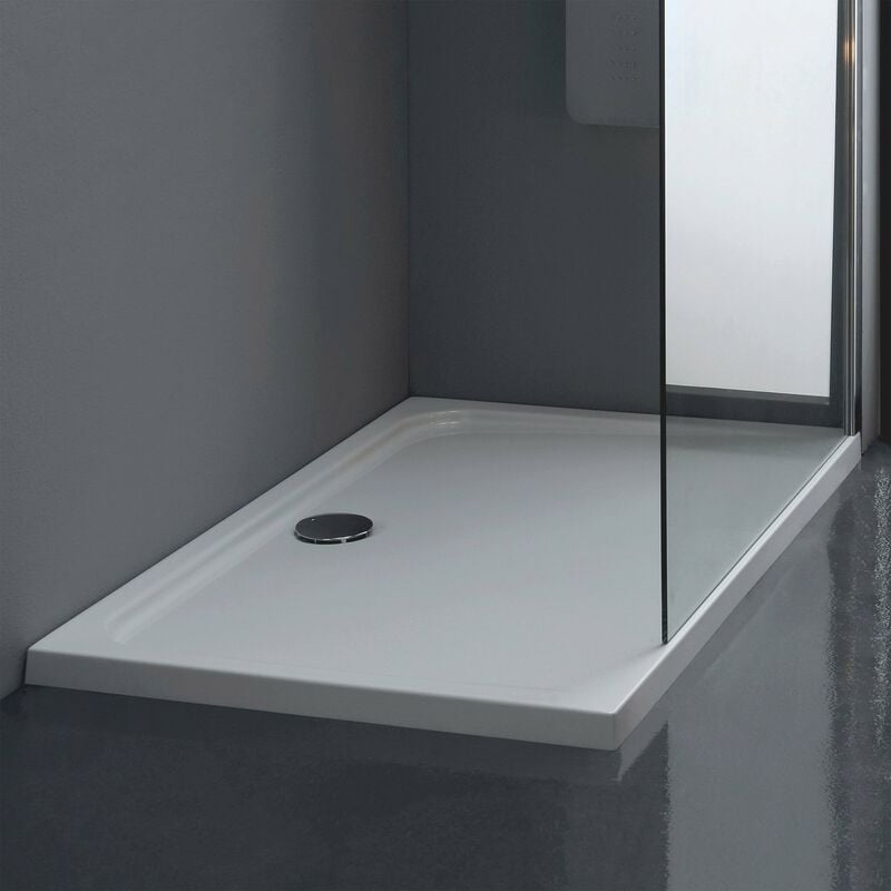 foto del prodotto showerdesign piatto doccia acrilico torino 140x80 cm alto 4,5 cm bianco lucido