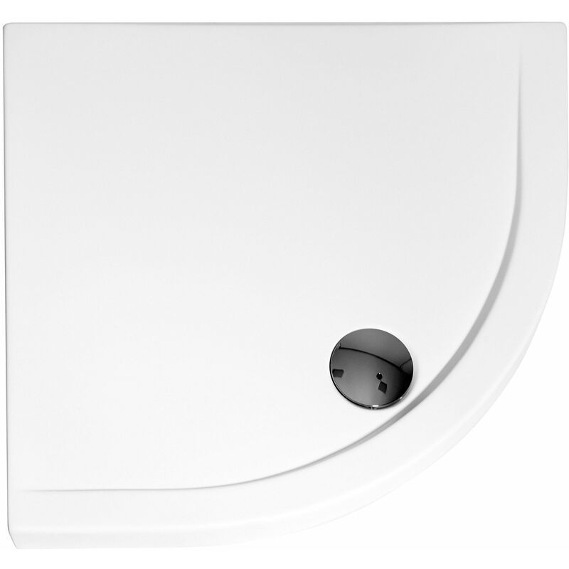 foto del prodotto showerdesign piatto doccia acrilico torino semicircolare 80x80 cm alto 4,5 bianco lucido