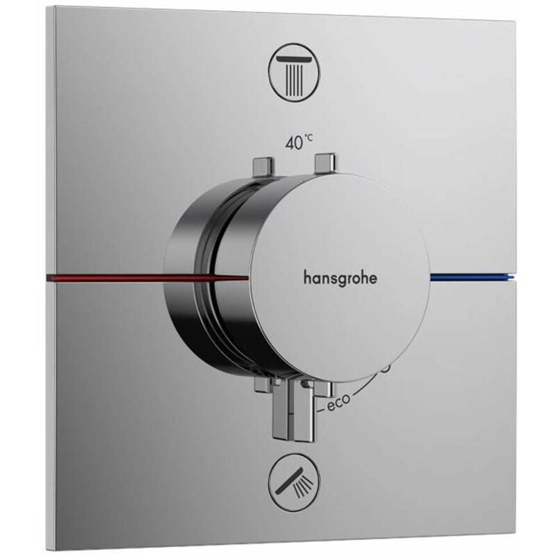 foto del prodotto showerselect comfort - miscelatore termostatico ad incasso per 2 utenze, cromo 15572000 - hansgrohe