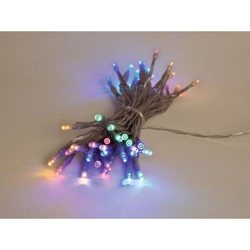 foto del prodotto showlight 5 m 40 lampade multicolori cavo trasparente doppia spina