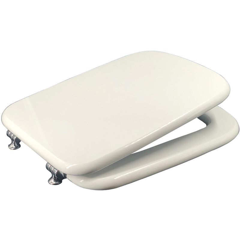 foto del prodotto si dolomite em804 sedile copriwater dedicato, mdf, bianco lucido, 44 x 36 x 4 cm