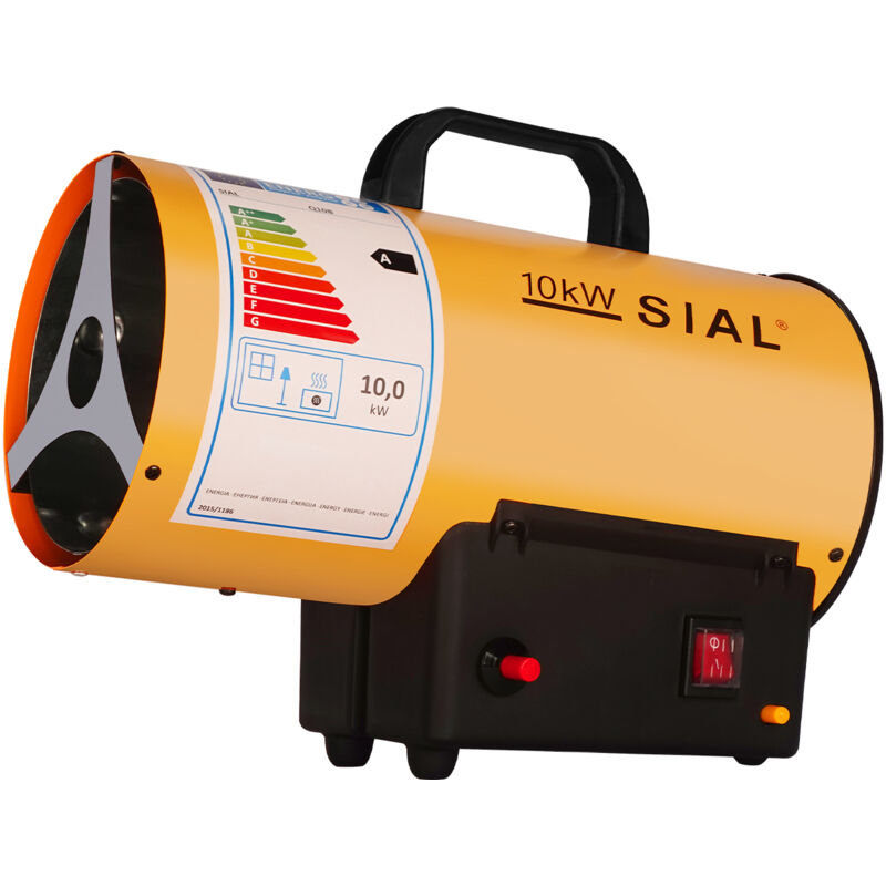 foto del prodotto sial riscaldatore a gas, cannone riscaldante a gas, ventilatore riscaldante a gas, riscaldatore da cantiere, essiccatore da cantiere, radiatore con