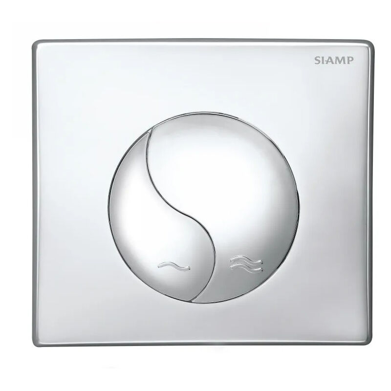 foto del prodotto siamp piastra yin yang, cromo brillante