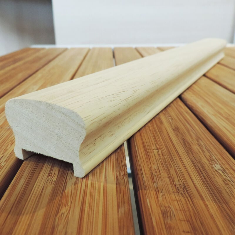 foto del prodotto sicashop onlywood corrimano legno sagomato ayous grezzo 46 x 32 mm asta da 3 metri
