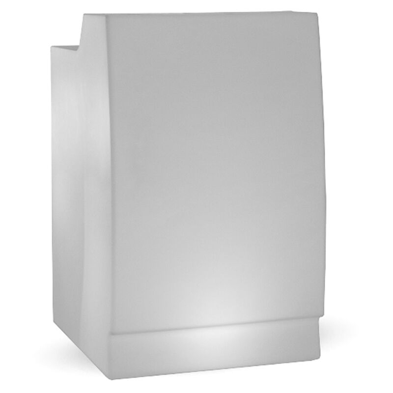 foto del prodotto sicilia lunghezza 75 cm, barra a doppia altezza con luce e carica solare o a batteria, altamente resistente all uso esterno. realizzata in polietilene