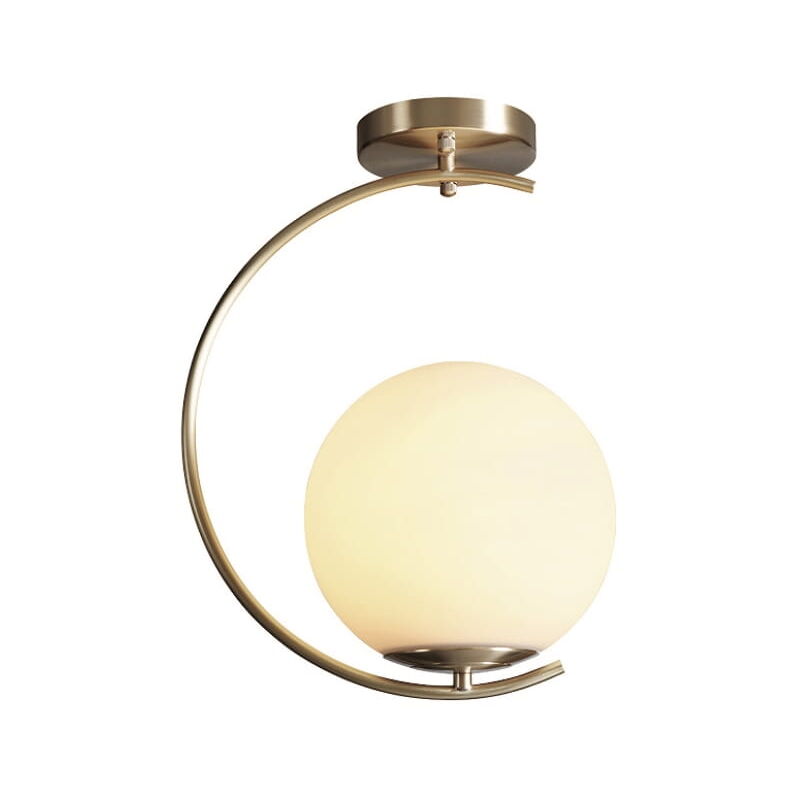 foto del prodotto sickle c moderna lampada da soffitto a sfera lattiginosa