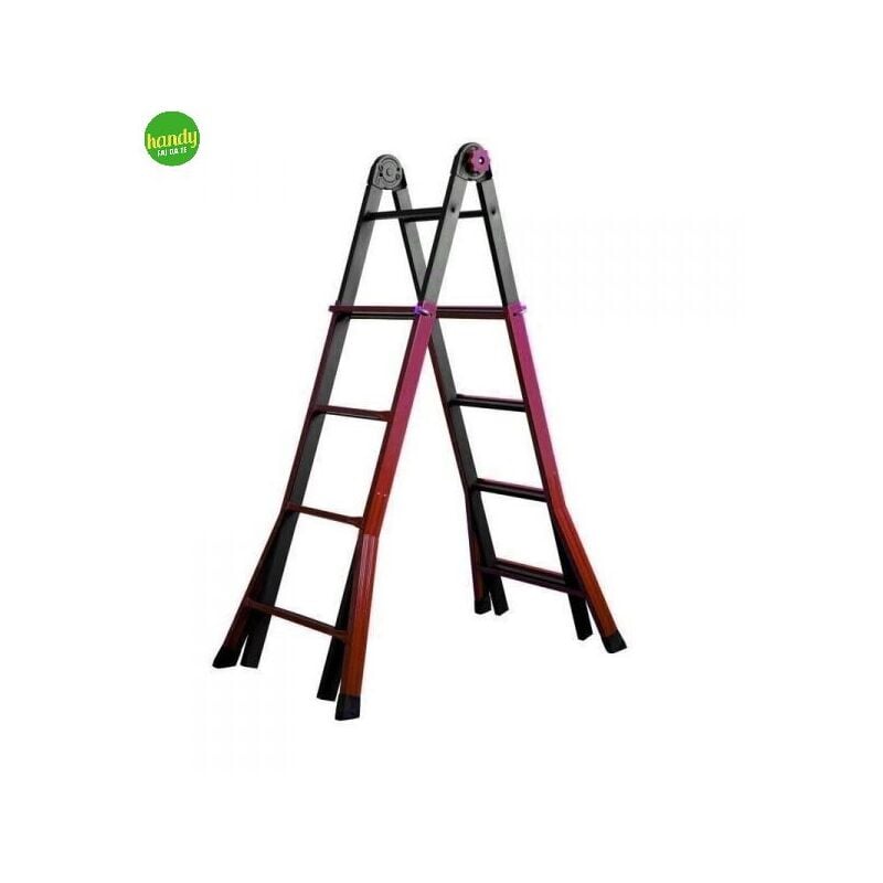 foto del prodotto sicos scala telescopica 4 4 grigio nero 110 x 35 x 10 cm