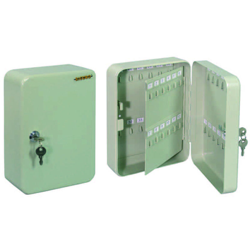 foto del prodotto sicuro cassetta portachiavi con cilindro a leva mm.180x75x250h. 48 ganci