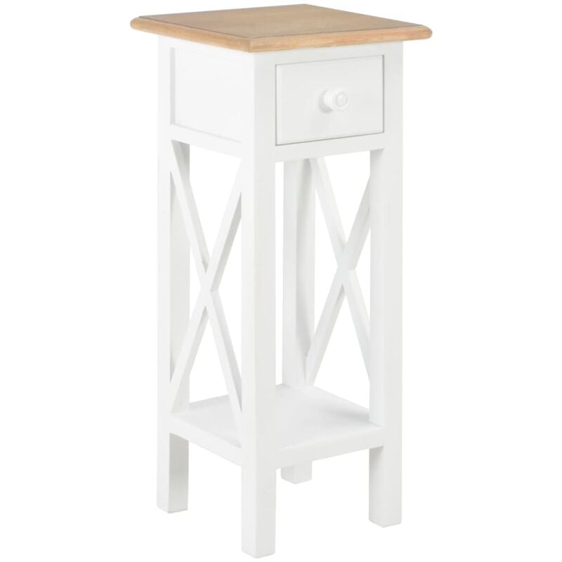 foto del prodotto side table 27x27x65.5 cm in various colors wood modelli marrone e bianco 27 x 27 x 65.5cm