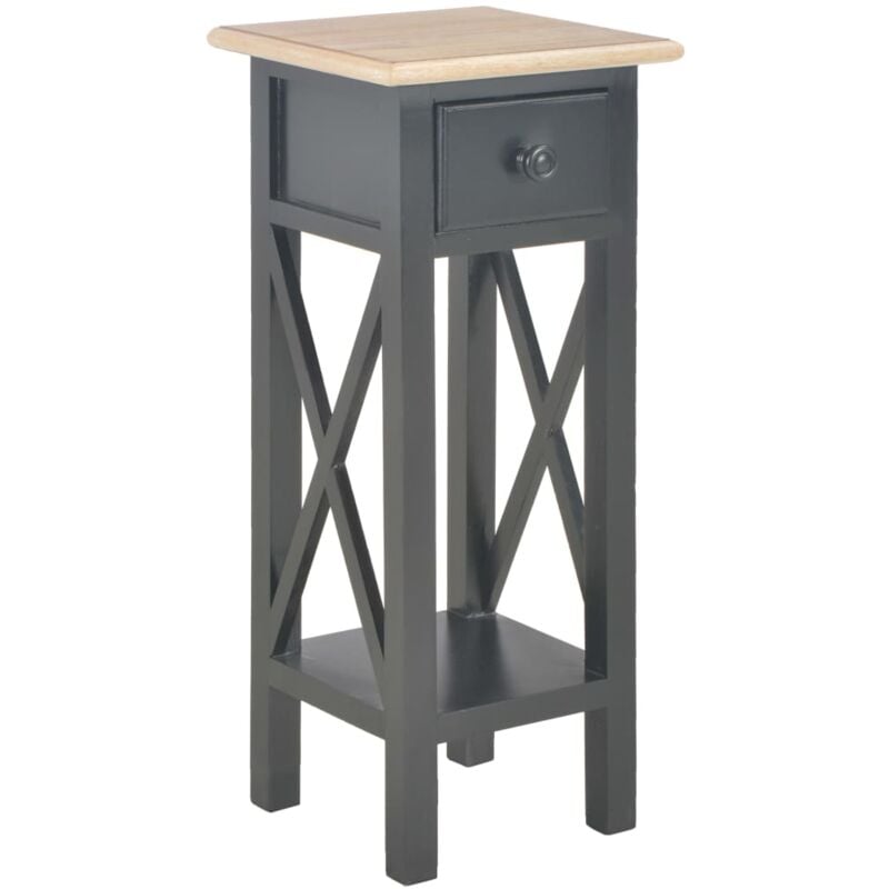 foto del prodotto side table 27x27x65.5 cm in various colors wood modelli marrone e nero 27 x 27 x 65.5cm