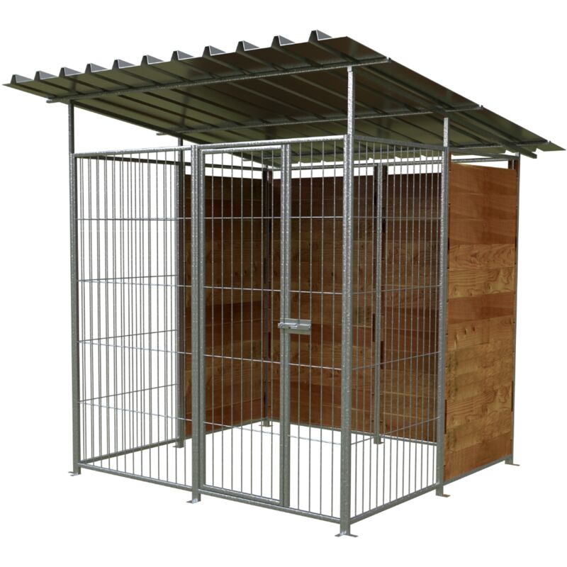 foto del prodotto sider box box per cani da esterno coperto e retro in legno zincatura elettrolitica da 200x200xh180 cm