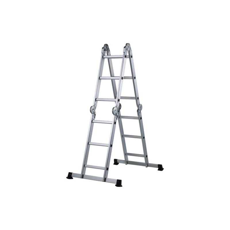 foto del prodotto sidex multiprof scala multiposizione in alluminio 4 elementi x 3 gradini altezza max 229 cm portata max 150 kg 3 configurazioni
