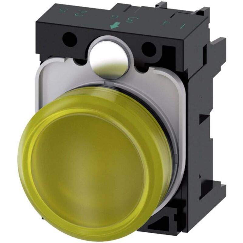 foto del prodotto siemens 3su1102 6aa30 1aa0 spia luminosa piatto giallo 24 v ac, 24 v dc 1 pz.
