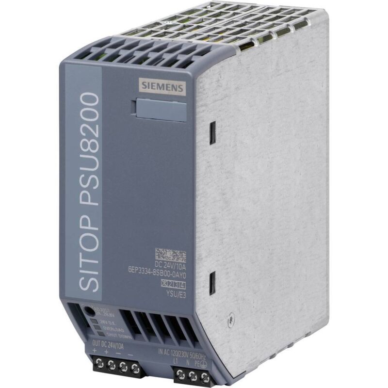 foto del prodotto siemens 6ep33348sb000ay0 alimentatore per guida din 24 v dc 10 a 240 w num. uscite 1 x contenuto 1 pz.