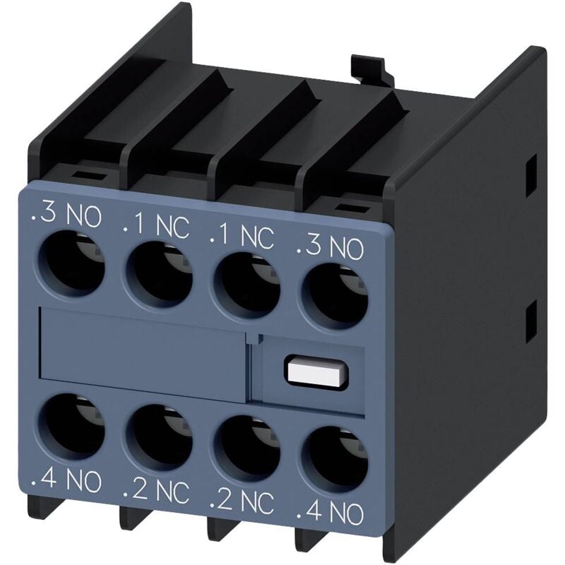 foto del prodotto siemens blocchetto di contatti ausiliari, 2no 2nc, vie di corrente 1no, 1nc, 1no, per contattori ausiliari e contattori per comando motori, s00 s0