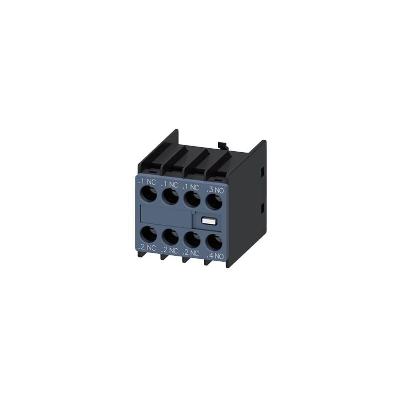 foto del prodotto siemens contatto ausiliario frontale, 1 no 3 nc percorso di corrente 1 nc, 1 nc, 1 nc, 1 no per morsetti a vite 3rh e 3rt