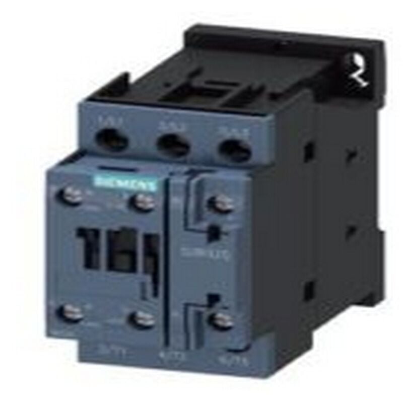 foto del prodotto siemens contattore potenza, ac 3 17 a, 7,5 kw 400 v 1 no 1 nc, 24 v dc 3 poli, taglia s0 morsetto a vite