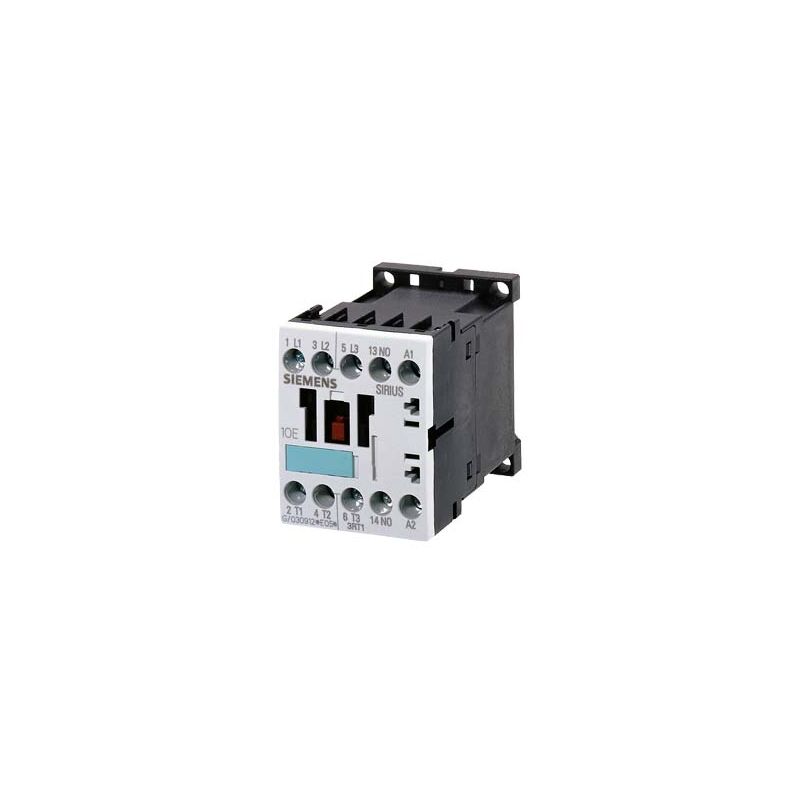foto del prodotto siemens contattore potenza, ac 3 7 a, 3 kw 400 v 1 nc, 48 v ac, 50 60 hz 3 poli, grandezza s00 morsetto a vite