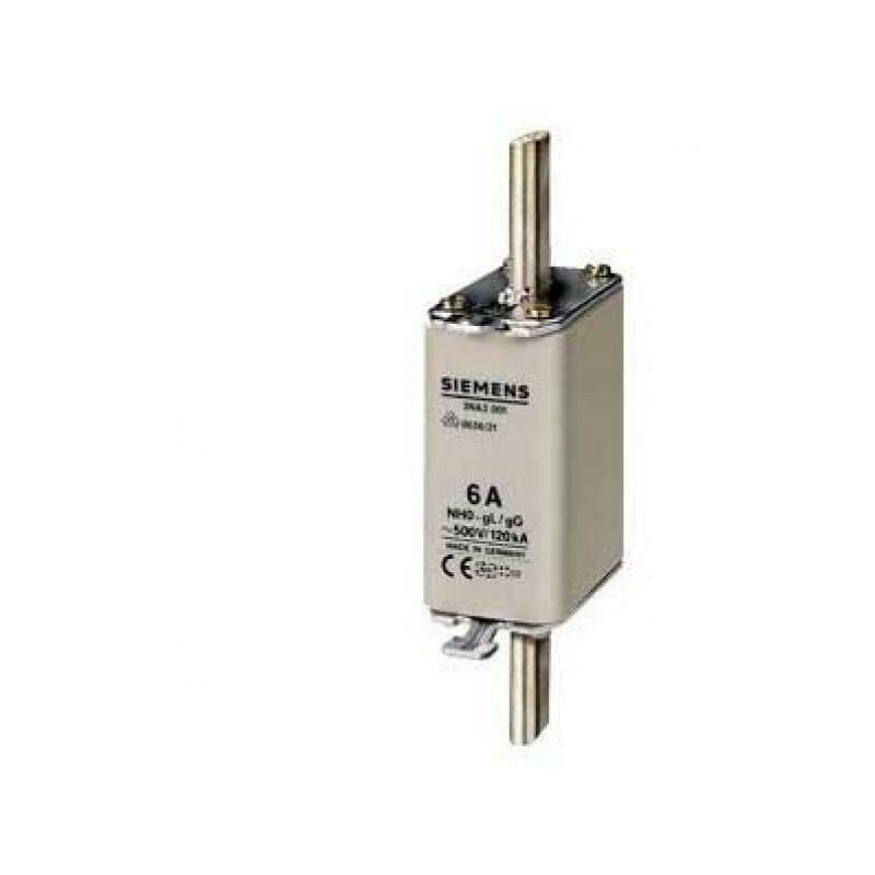 foto del prodotto siemens fusibile con linguette centrate nh gl gg gr.1 500vca 100a 3na3130