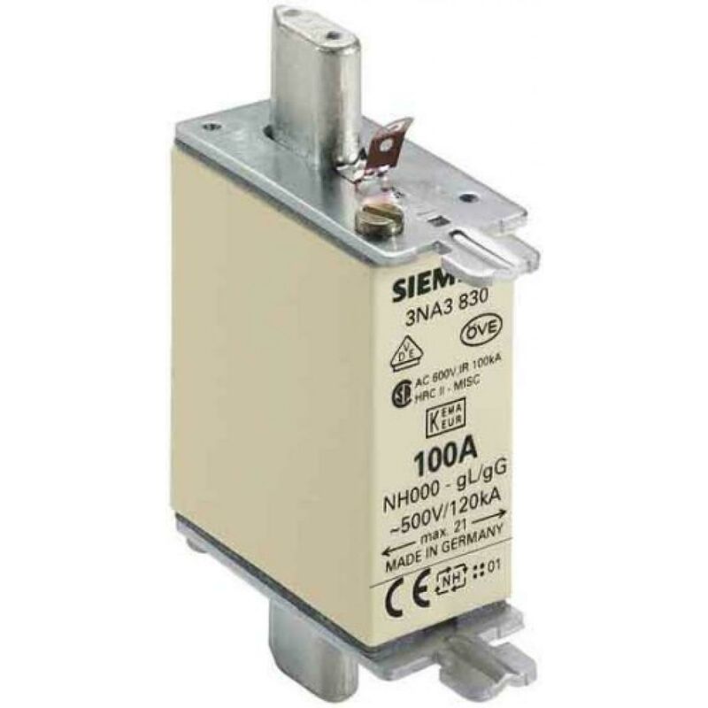 foto del prodotto siemens fusibile nh gl gg gr.000 500vca 100a 3na3830