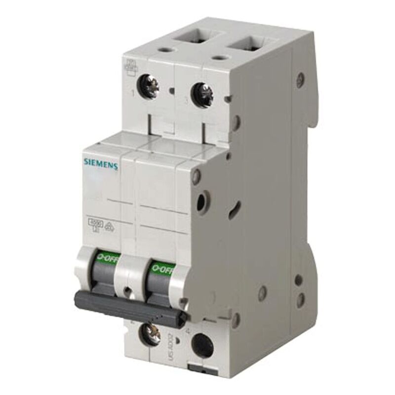 foto del prodotto siemens interruttore magnetotermico 2p 10a 4,5ka tipo c 2 moduli 5sl32107