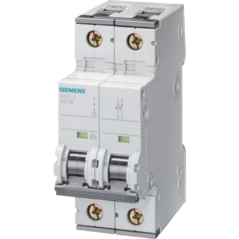 foto del prodotto siemens interruttore magnetotermico 2p 16a 15ka tipo c 2 moduli 5sy72167