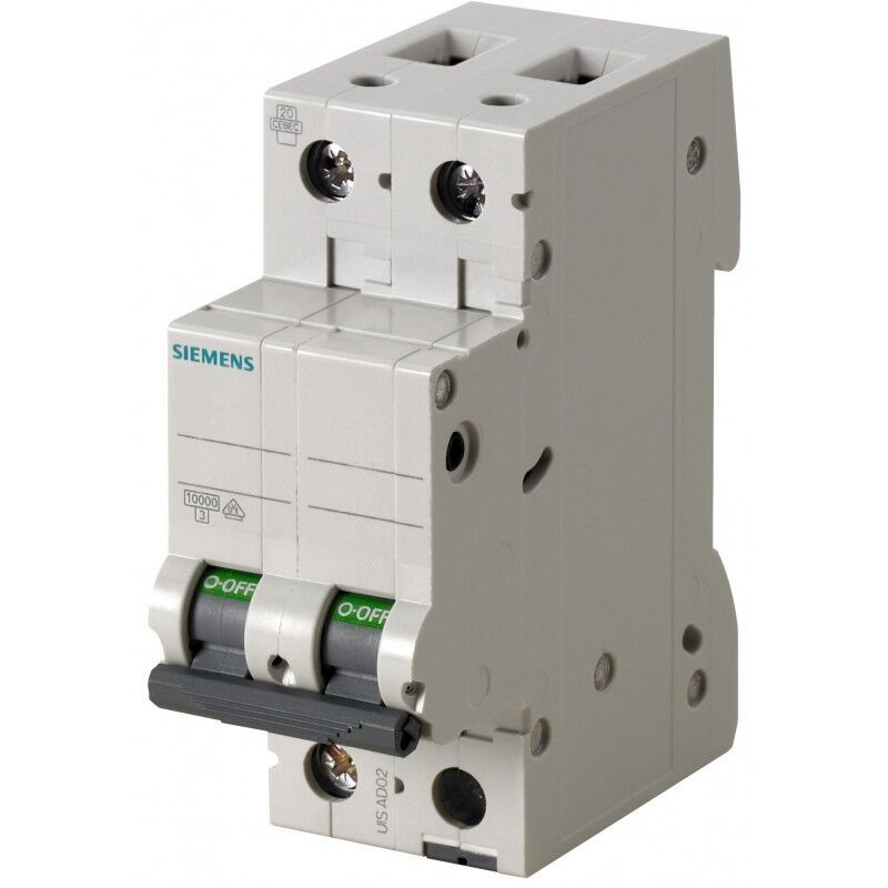 foto del prodotto siemens interruttore magnetotermico 2p 25a 6ka tipo c 2 moduli 5sl62257bb