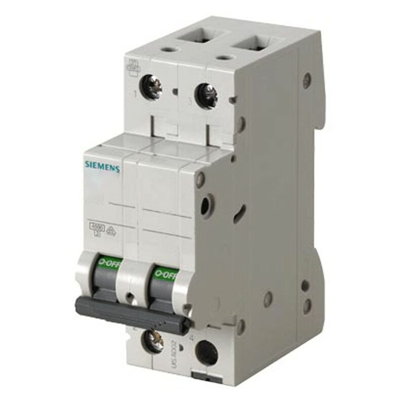 foto del prodotto siemens interruttore magnetotermico 2p 40a 4,5ka tipo c 2 moduli 5sl32407