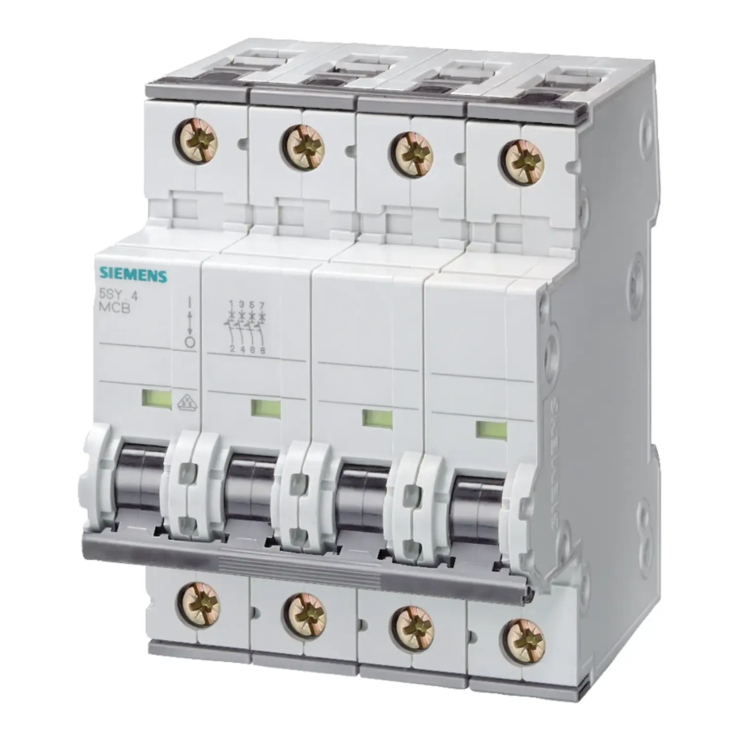 foto del prodotto siemens interruttore magnetotermico 4p 16a 6k siemens da quadro 400v