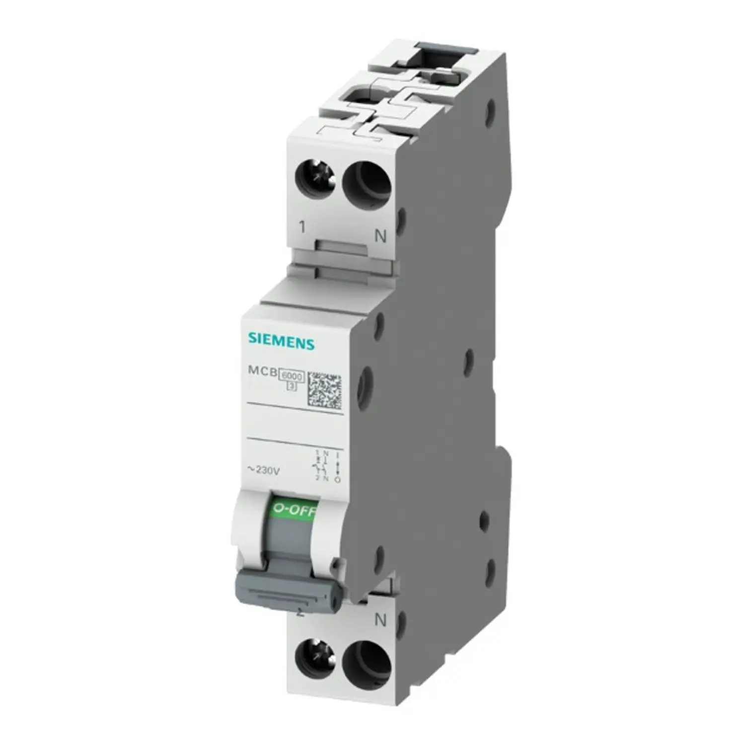 foto del prodotto siemens interruttore magnetotermico 6000a 1p n slim 230volt barra din 16a 1 modulo