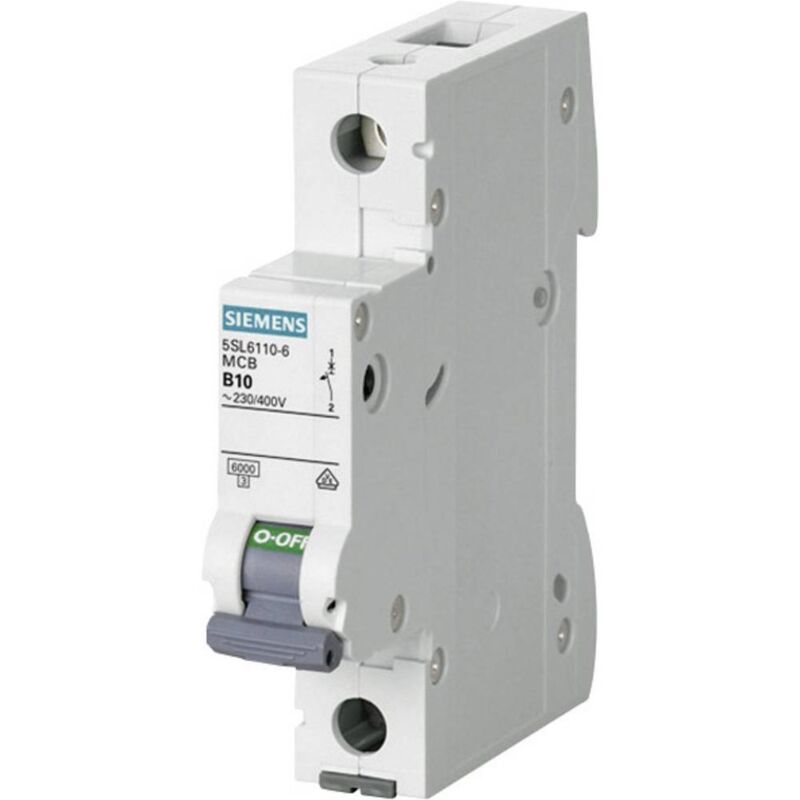 foto del prodotto siemens interruttore magnetotermico modulare 6ka 1p 10a 5sl6110 7bb