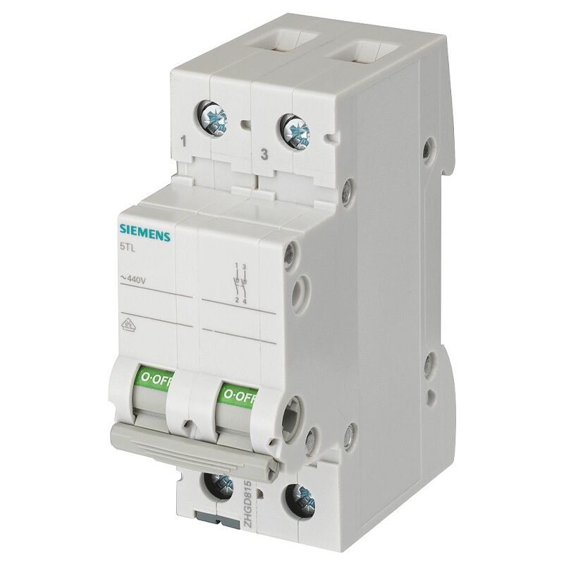 foto del prodotto siemens interruttore sezionatore 2p 32a 2 moduli 5tl12320