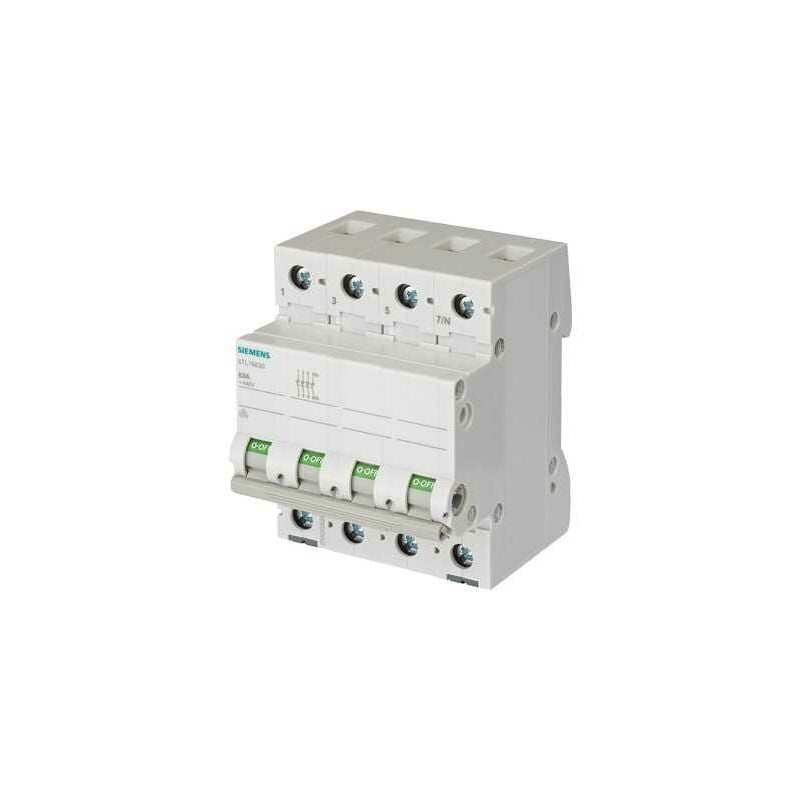 foto del prodotto siemens interruttore sezionatore 63a 4 poli 4 moduli leva grigia
