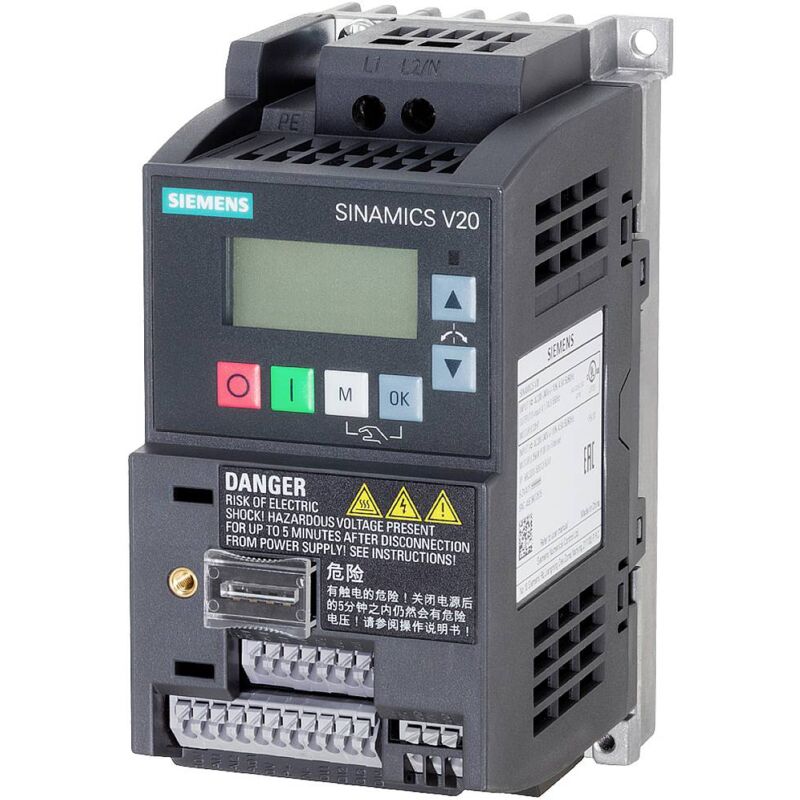 foto del prodotto siemens inverter base 6sl3210 5bb12 5bv1 0.25 kw 200 v, 240 v