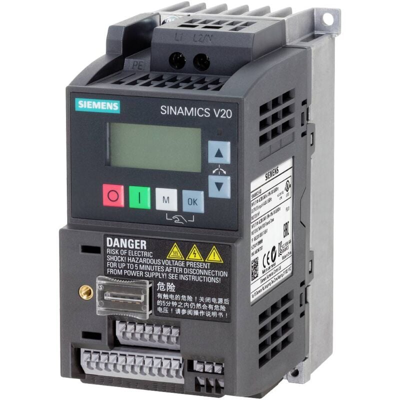 foto del prodotto siemens inverter base 6sl3210 5bb17 5bv1 0.75 kw 200 v, 240 v