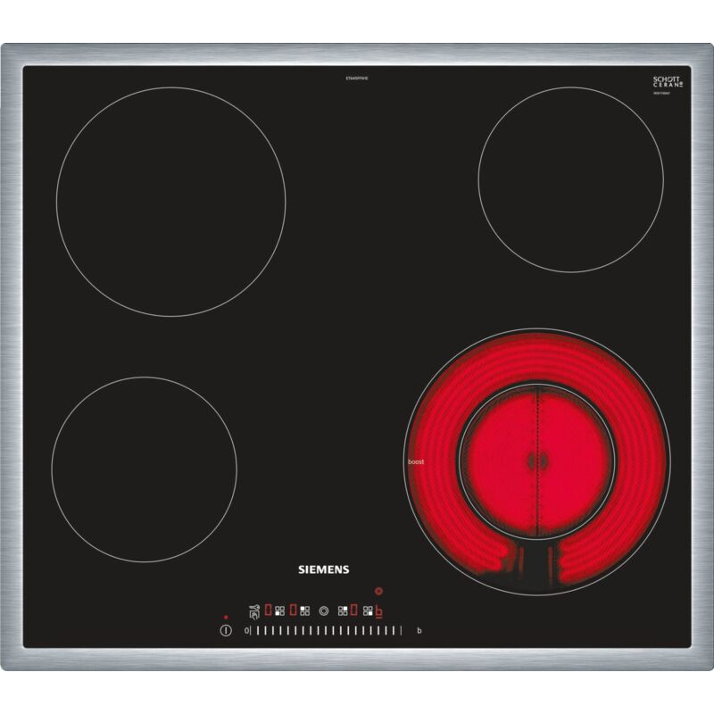 foto del prodotto siemens iq300 et645ffn1e. colore del prodotto: nero, posizionamento dell'apparecchio: da incasso, dimensione della larghezza del piano cottura: 60 cm. bruciatore piccolo: 1200 w, bruciatore medio: ...