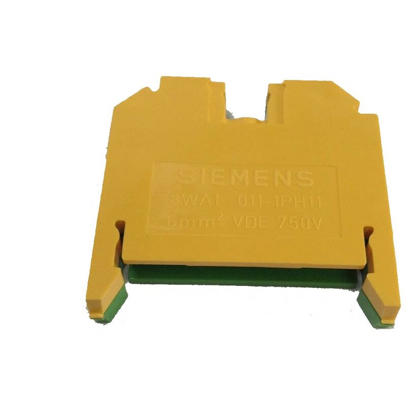 foto del prodotto siemens morsetto da quadro unipolare misura 6 mmq giallo verde 8wa10111ph11